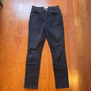 AGOLDE Nico High Rise Slim Jeans in Cassette Black Women’s size 25